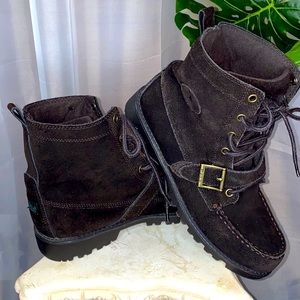 Ralph Lauren Dark Brown Suede Boots!!!